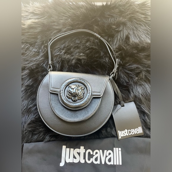 Just Cavalli logo-plaque leather shoulder bag - Picture 6 of 9